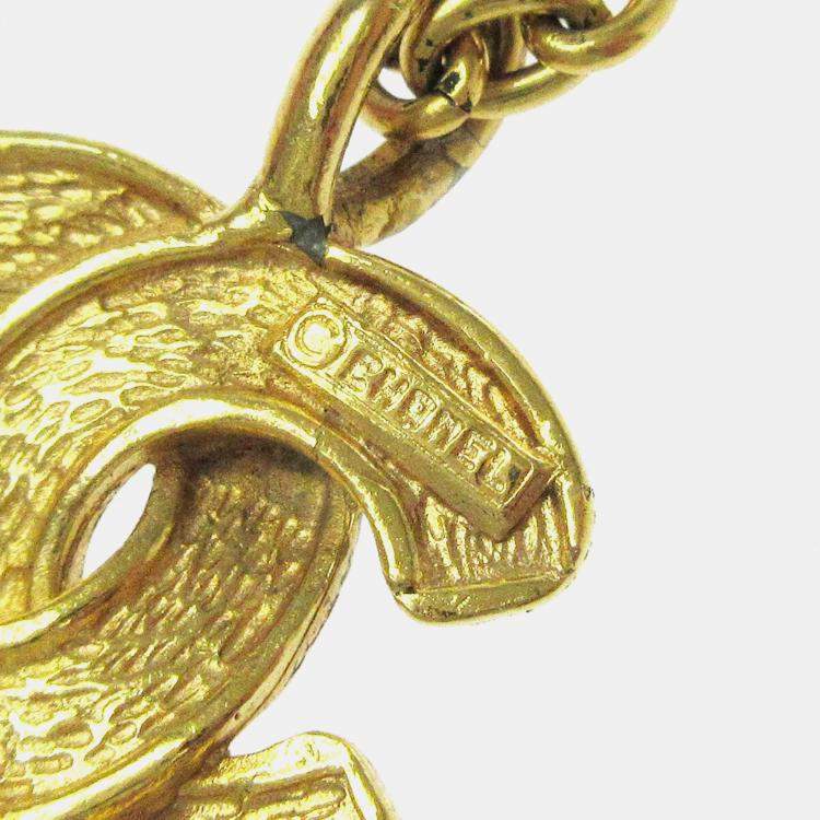 Pre Owned Chanel Cc Chain Pendant Necklace Gold