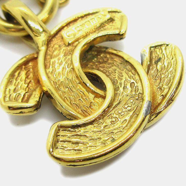 Pre Owned Chanel Cc Chain Pendant Necklace Gold