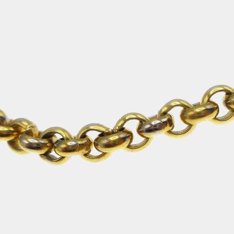 مملوكة مسبقًا Chanel Heart Chain Pendant Necklace Gold