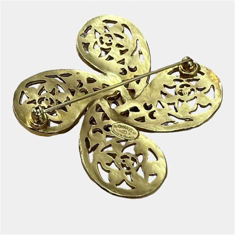 Pre Owned Chanel Brooch Pin Gold