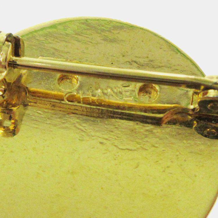 Pre Owned Chanel Bag Brooch Pin Gold