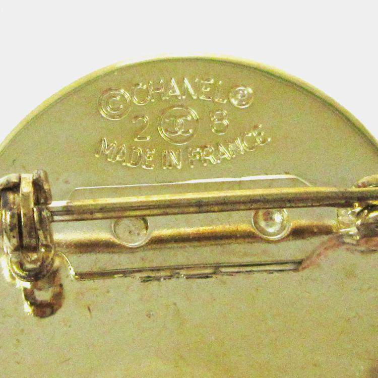 Pre Owned Chanel Bag Brooch Pin Gold