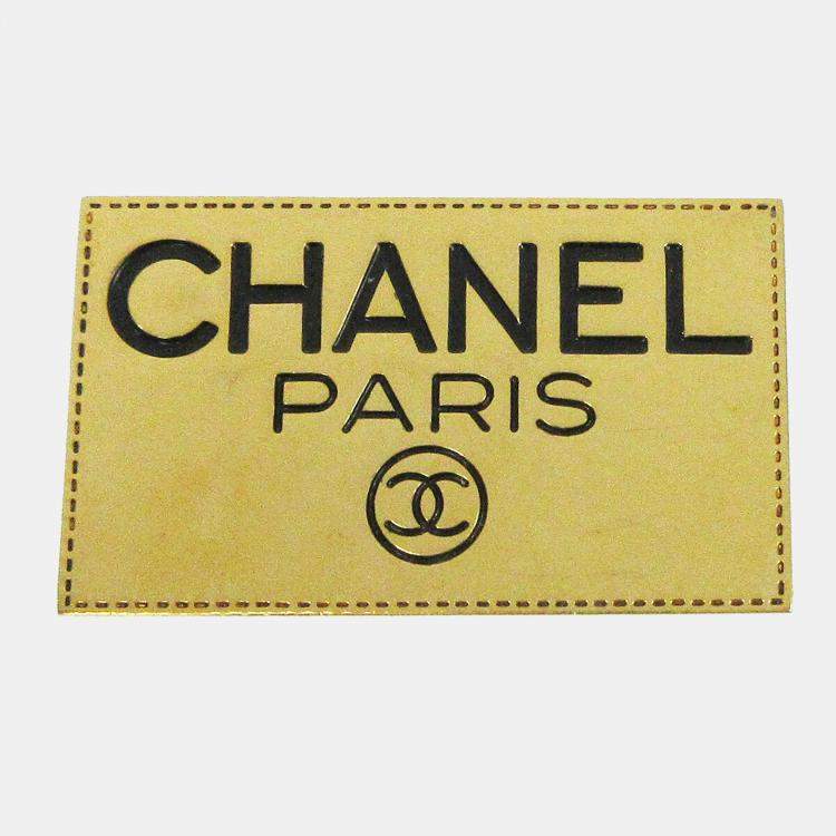 Pre Owned Chanel Plate Brooch Pin Gold