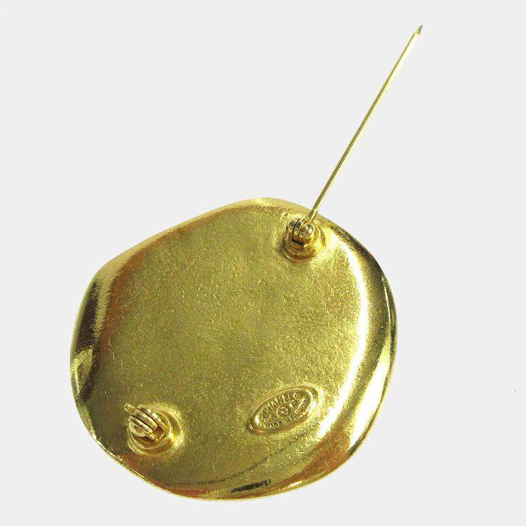 Pre Owned Chanel Brooch Pin Gold