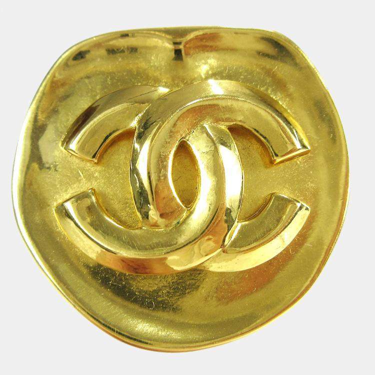 Pre Owned Chanel Brooch Pin Gold