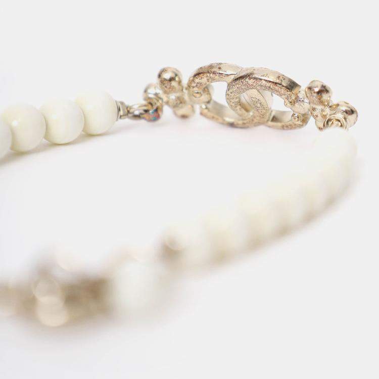 Pre Owned Chanel 2023 Strass/Resin Beads CC Station Bracelet