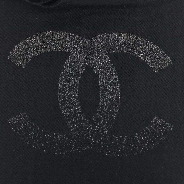 Pre Owned Chanel Black Wool Muffler