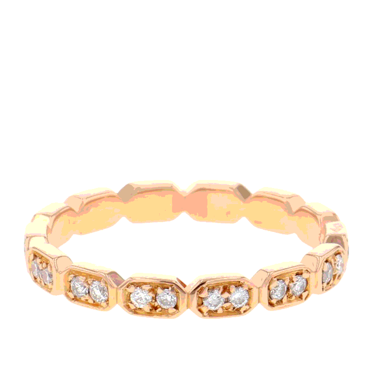 Pre Owned Chanel Premiere Promes Ring Size 51 / 11 18K Pink Gold