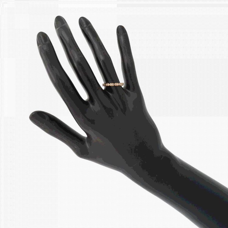 Pre Owned Chanel Premiere Promes Ring Size 51 / 11 18K Pink Gold