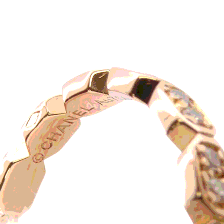 Pre Owned Chanel Premiere Promes Ring Size 51 / 11 18K Pink Gold