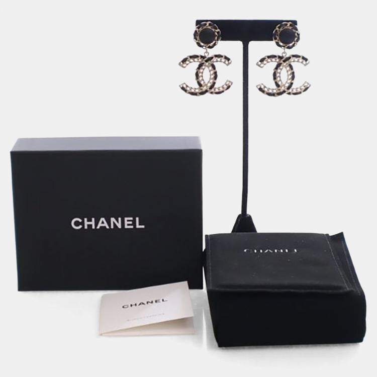 Pre Owned Chanel CC Drop Earrings
