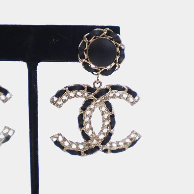 Pre Owned Chanel CC Drop Earrings
