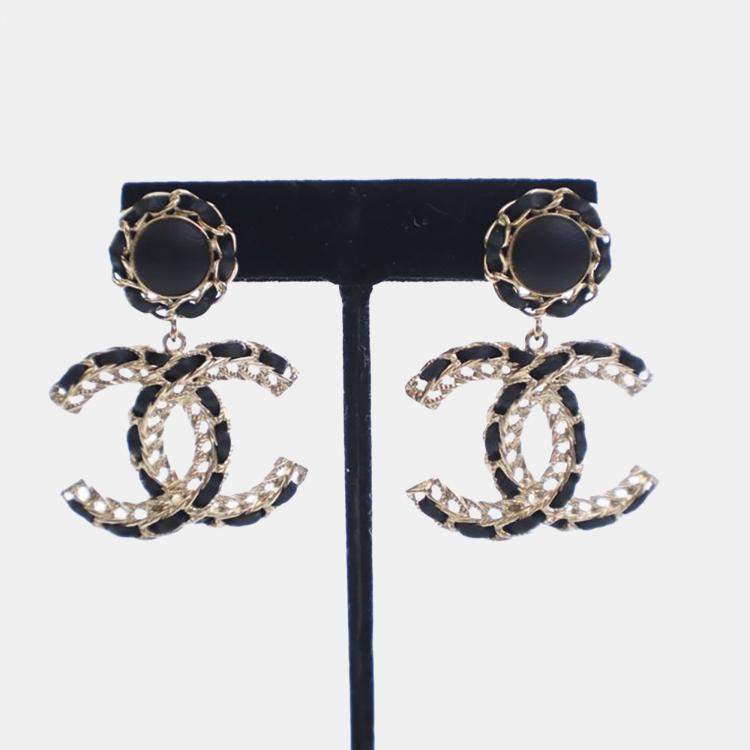 Pre Owned Chanel CC Drop Earrings