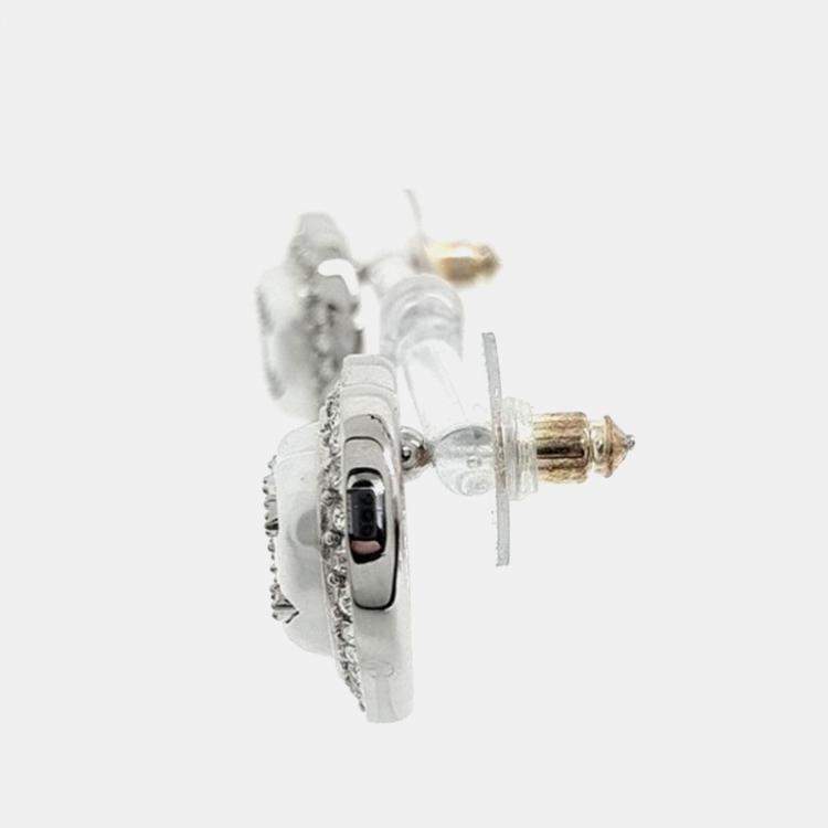 Pre Owned Chanel heart logo earrings