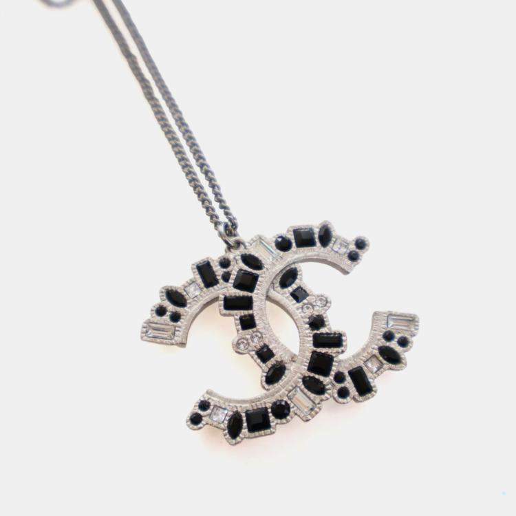 Pre Owned Chanel Crystal CC Necklace