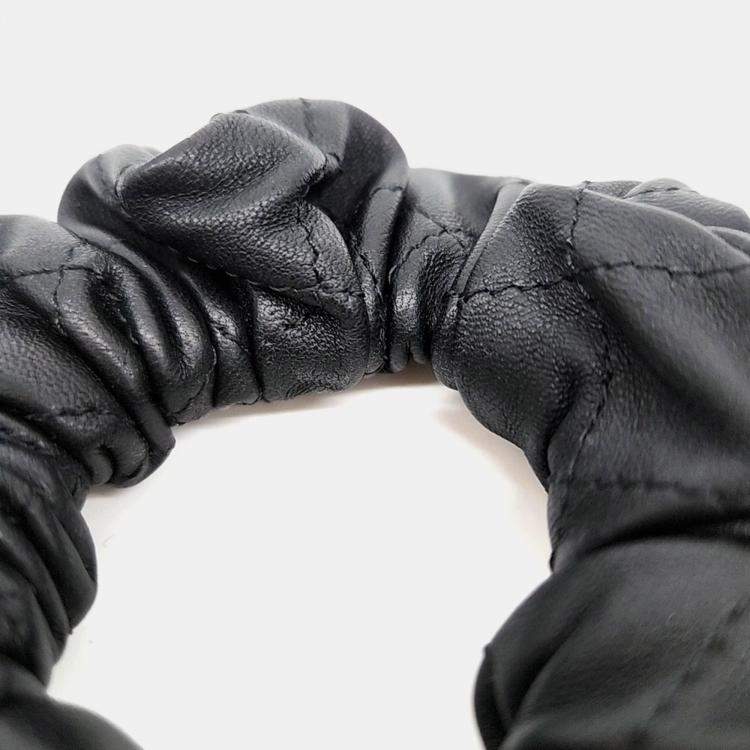 Pre Owned Chanel leather hair scrunchie