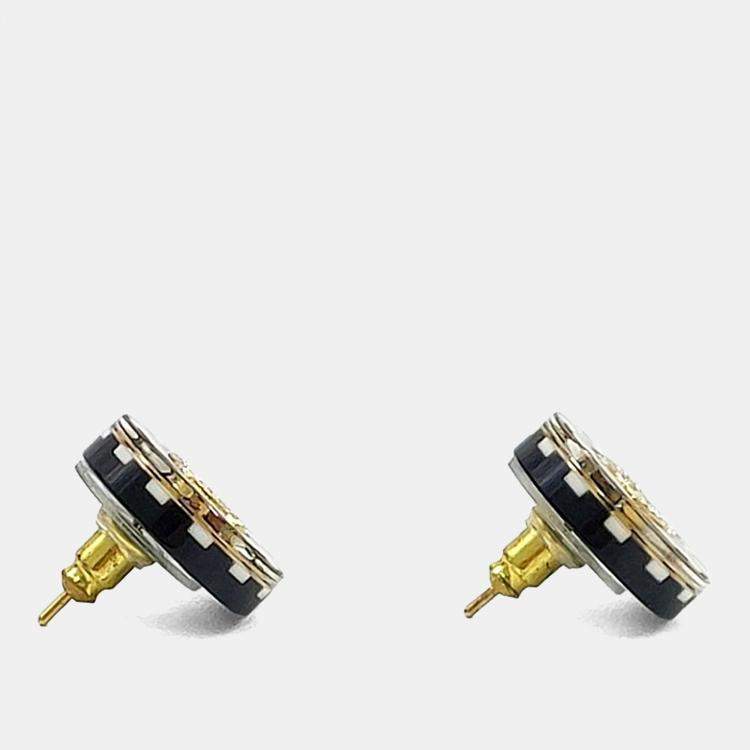 مملوكة مسبقًا Chanel Gold Tone Resin Earrings