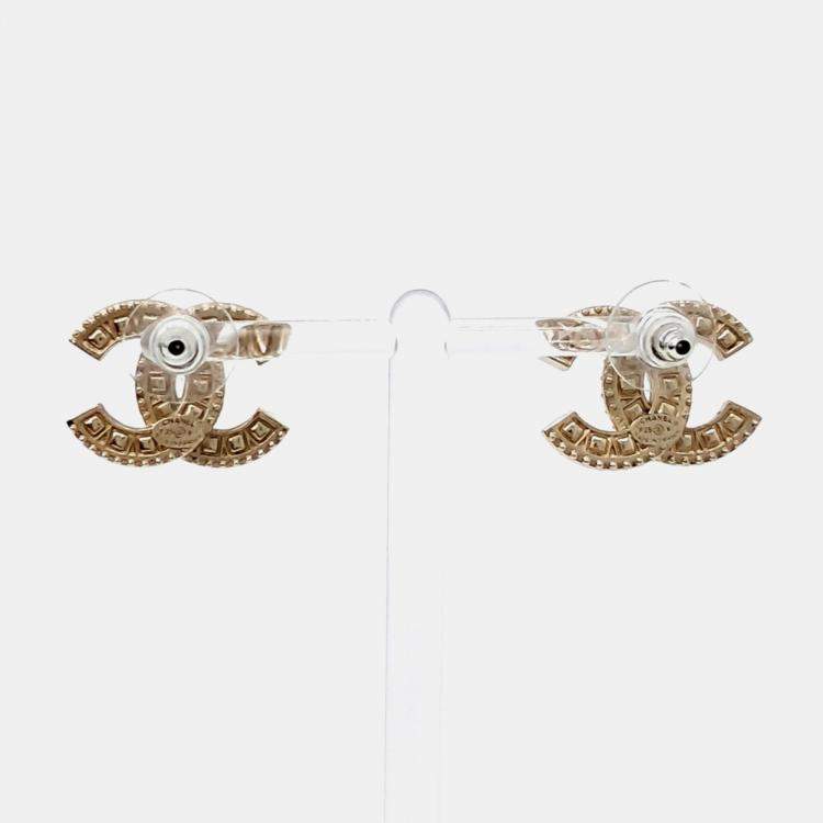 Pre Owned Chanel logo earrings