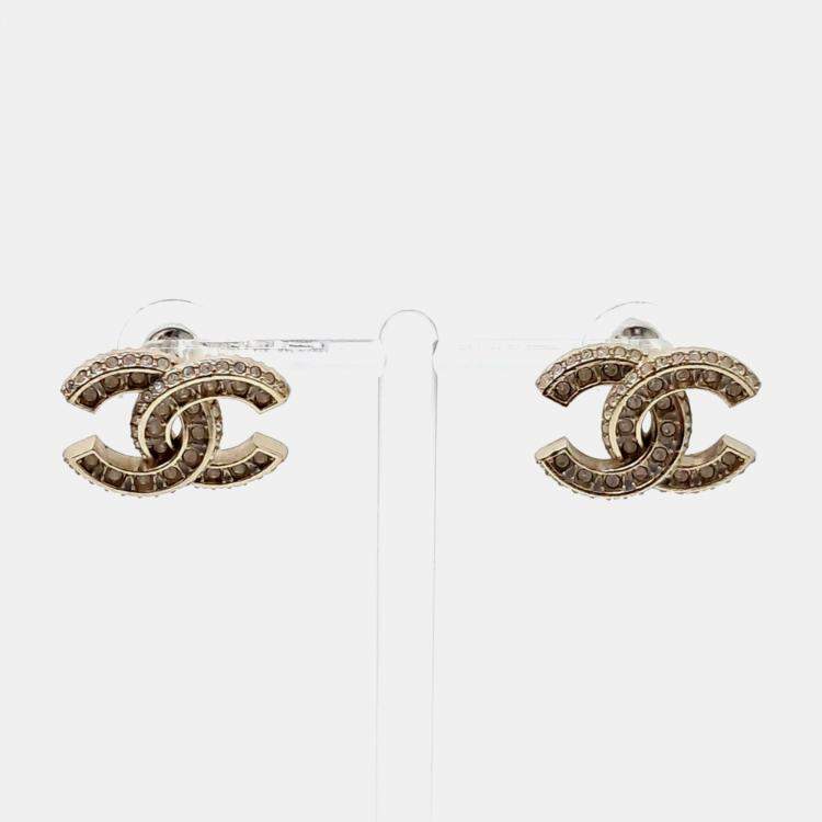 Pre Owned Chanel logo earrings