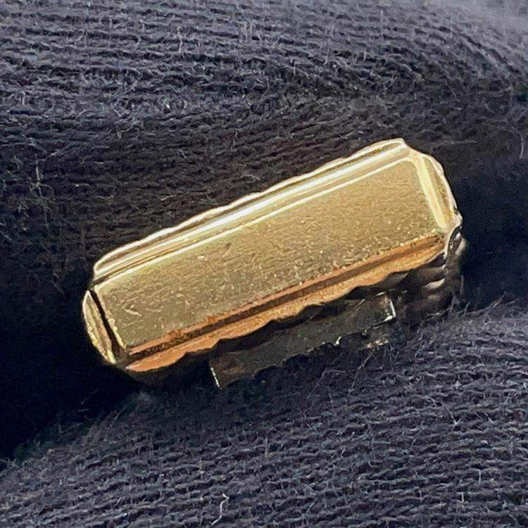 Pre Owned Chanel Cc Logo Perfume Bottle Motif Necklace Gold Plated Rhinestone Faux Pearl