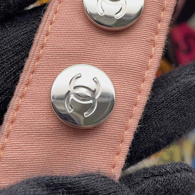 Pre Owned Chanel Cc Logo Baseball Cap Pink Cotton100%