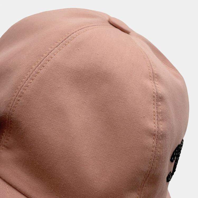 Pre Owned Chanel Cc Logo Baseball Cap Pink Cotton100%