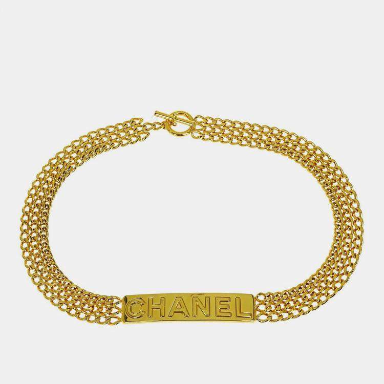 Pre Owned Chanel Chain Belt Gold Small