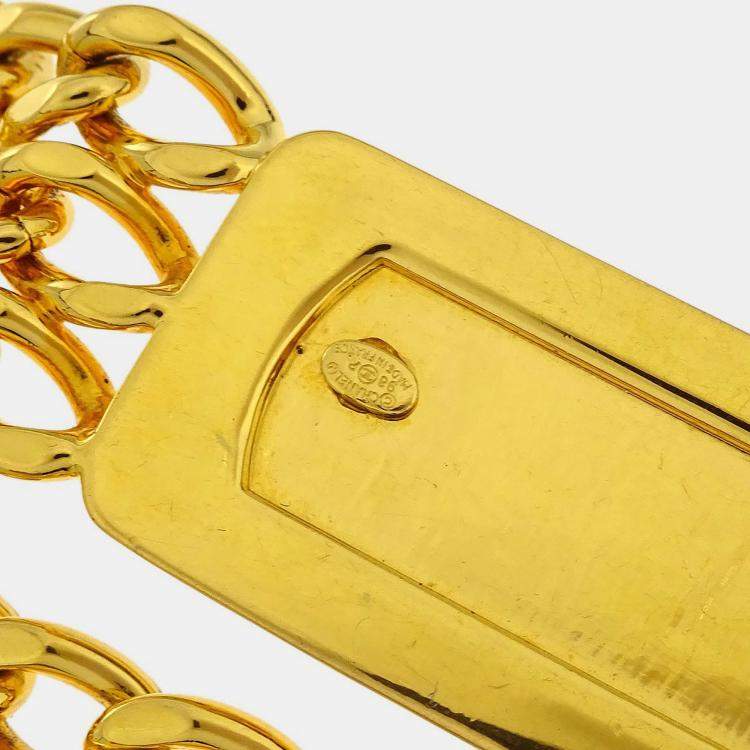 Pre Owned Chanel Chain Belt Gold Small