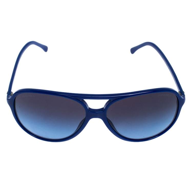 Chanel Blue/Blue Gradient 5287 Aviator Sunglasses Chanel