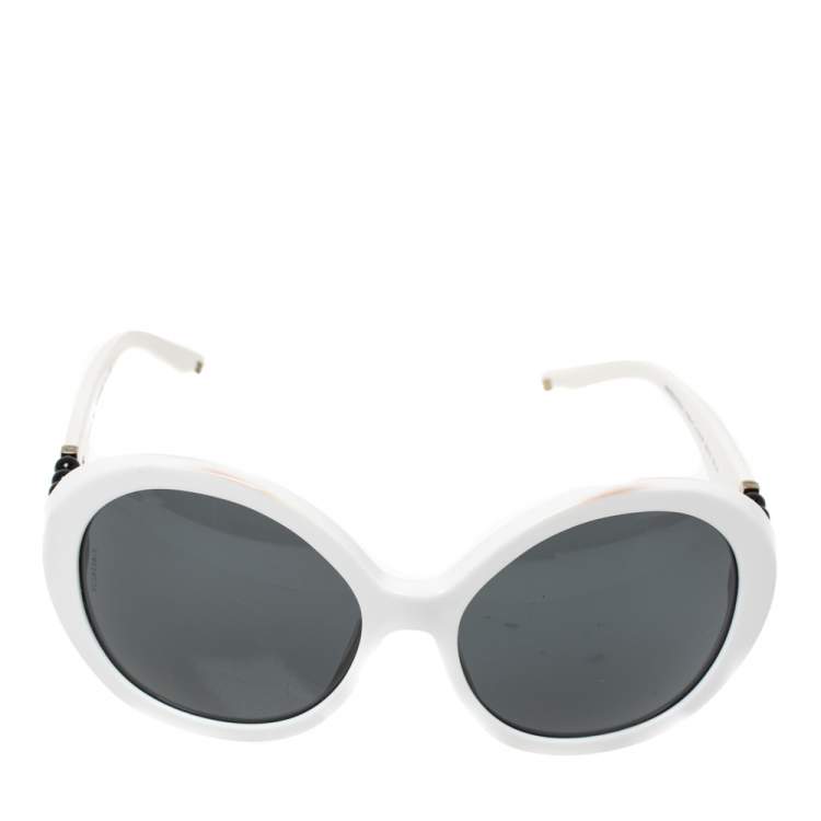 Chanel White / Grey 5159-H Pearle Round Sunglasses Chanel