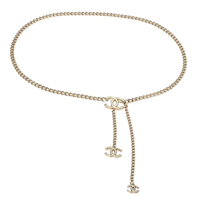 Chanel CC Enamel Gold Tone Chain Link Belt Chanel | The Luxury Closet