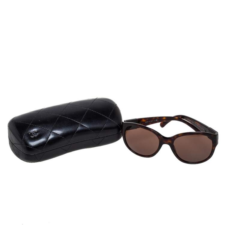 مملوكة مسبقًا Chanel Dark Havana/ Brown 5197-H Sunglasses