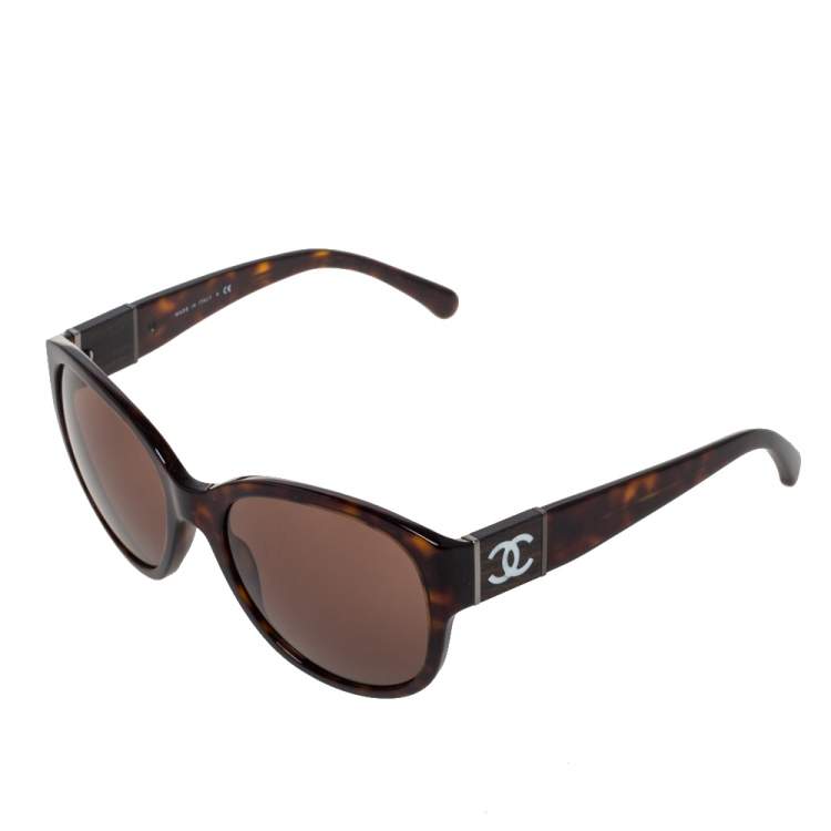مملوكة مسبقًا Chanel Dark Havana/ Brown 5197-H Sunglasses