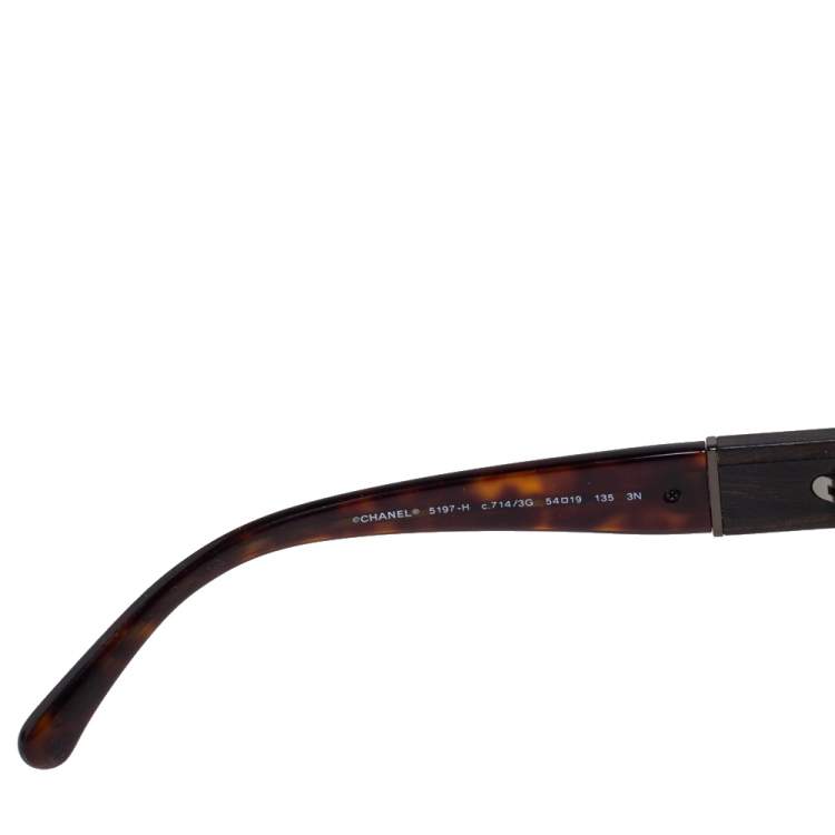 مملوكة مسبقًا Chanel Dark Havana/ Brown 5197-H Sunglasses