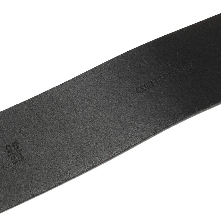 Pre Owned Chanel Black Leather CC Logo Buckle Belt 95 CM