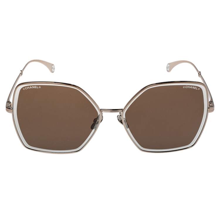 Versace Greek Key Geometric Square Sunglasses w/ Detachable Chain