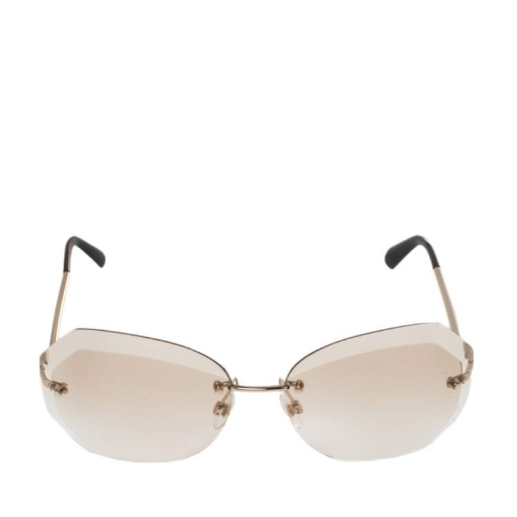 Chanel Gold/Beige 4220 Spring Round Gradient Sunglasses Chanel