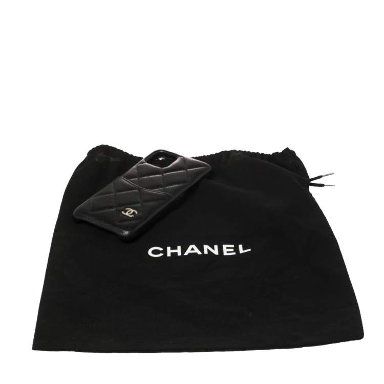 Pre Owned Chanel Black Quilted Caviar Classic iPhone 11 Pro Max Case