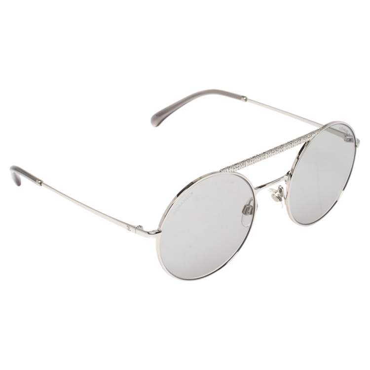 Chanel Women's Round Sunglasses - Grey