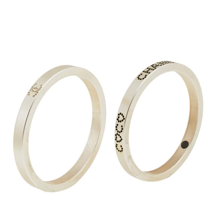 Chanel Coco Crystal and Resin Bangle Bracelet Set of 2 Chanel | The Luxury  Closet