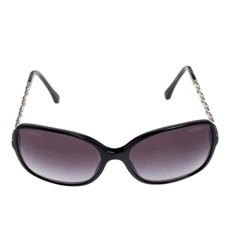 Chanel Black Acetate 5210-G Gradient Sunglasses Chanel