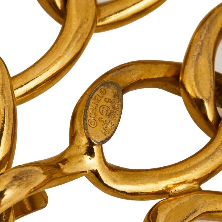 Pre Owned Chanel Vintage Gold Tone CC Chain Belt