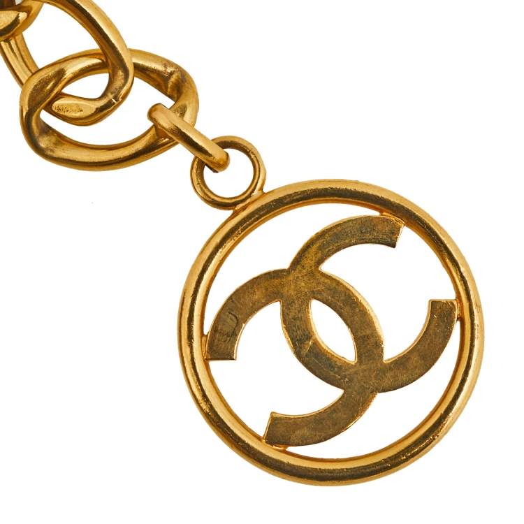 Pre Owned Chanel Vintage Gold Tone CC Chain Belt