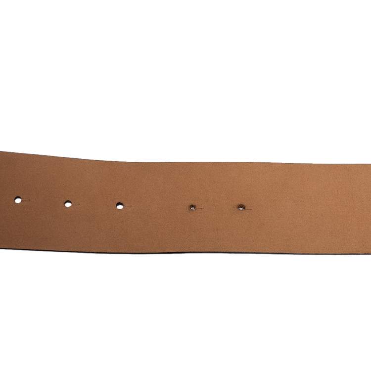 مملوكة مسبقًا Chanel Black Leather CC Belt Size 80 CM