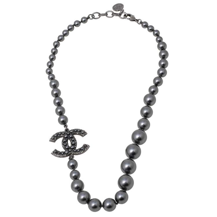 CHANEL Chanel Necklace Pearl CC 100th Anniversary 44cm w/Box Limited RARE |  eBay