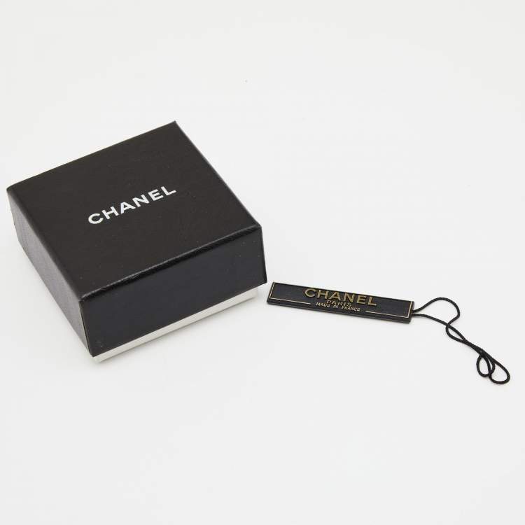 Pre Owned Chanel CC Logo Resin Charm Gold Tone Cell Phone Strap