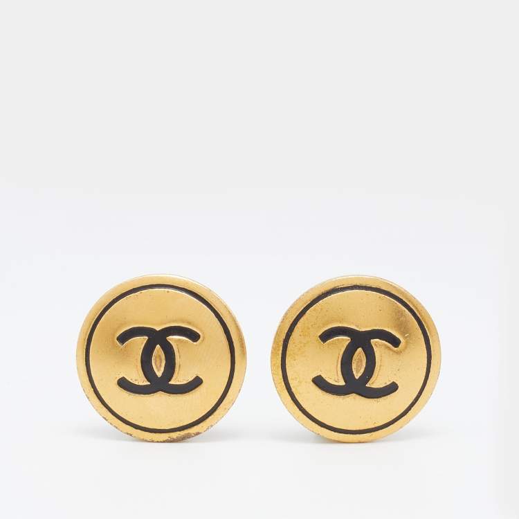 Chanel Vintage 1980s CC Circle Hoop Drop Clip-On Earrings ○ Labellov ○ Buy  and Sell Authentic Luxury