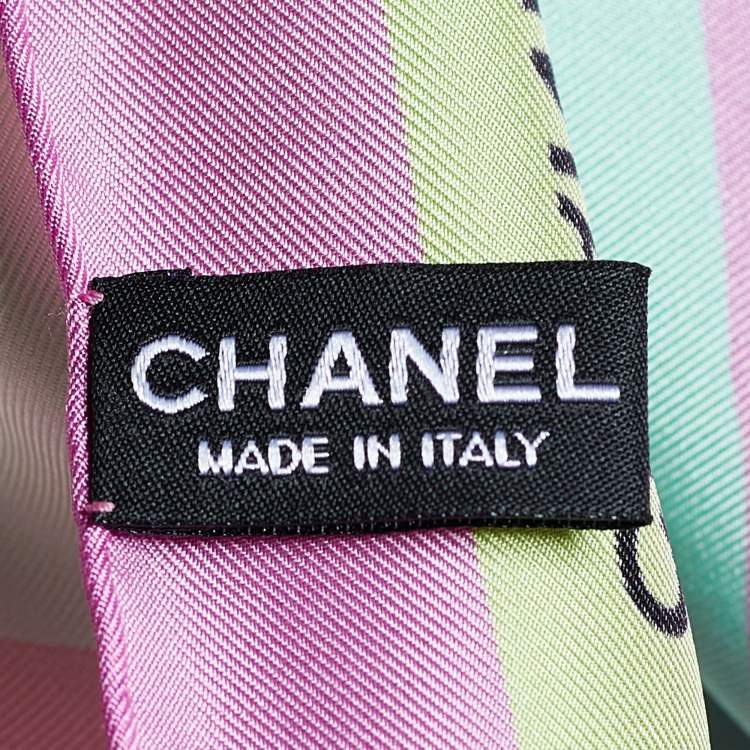 Pre Owned Chanel Multicolor Bags Print Silk Scarf