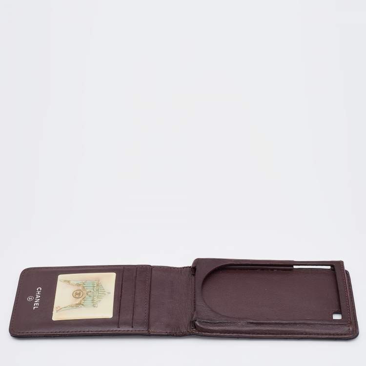 Pre Owned Chanel Black Quilted Leather CC iPhone4/5 Case 