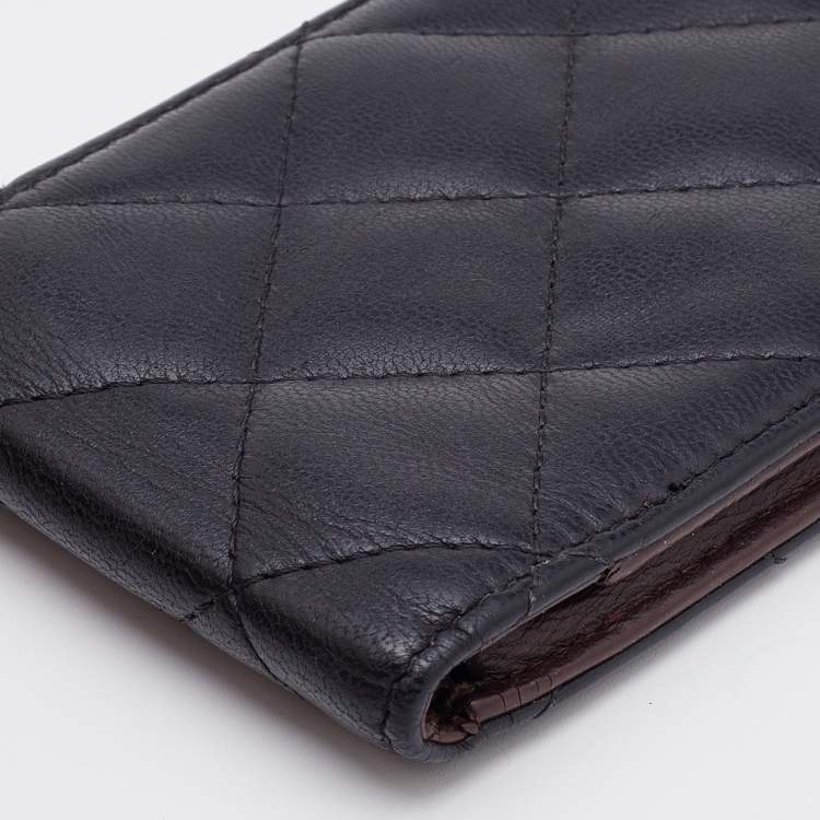 Pre Owned Chanel Black Quilted Leather CC iPhone4/5 Case 